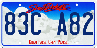 SD license plate 83CA82