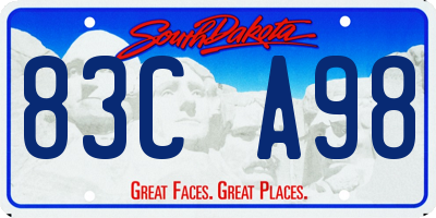 SD license plate 83CA98