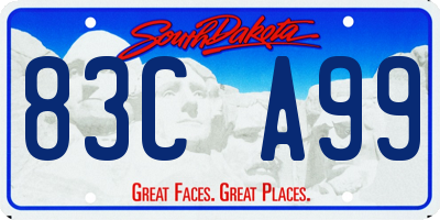SD license plate 83CA99