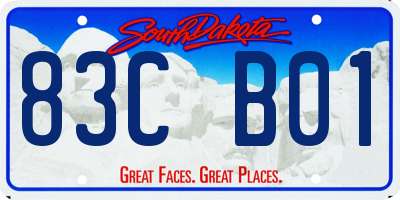 SD license plate 83CB01