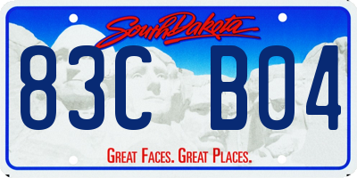 SD license plate 83CB04