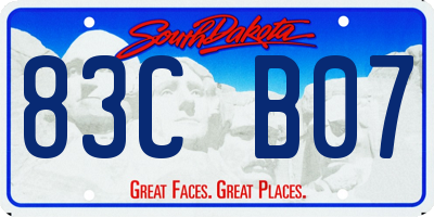 SD license plate 83CB07
