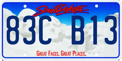 SD license plate 83CB13