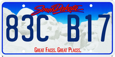SD license plate 83CB17
