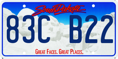SD license plate 83CB22