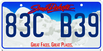 SD license plate 83CB39
