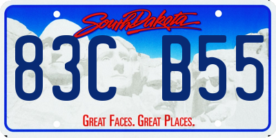 SD license plate 83CB55