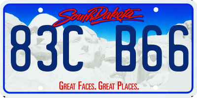 SD license plate 83CB66