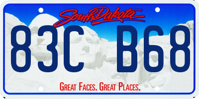 SD license plate 83CB68