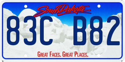 SD license plate 83CB82