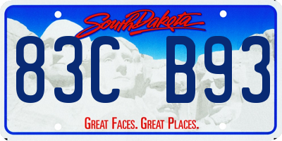 SD license plate 83CB93
