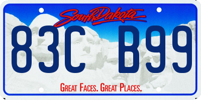 SD license plate 83CB99