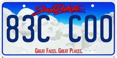 SD license plate 83CC00