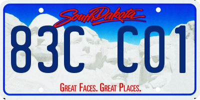 SD license plate 83CC01
