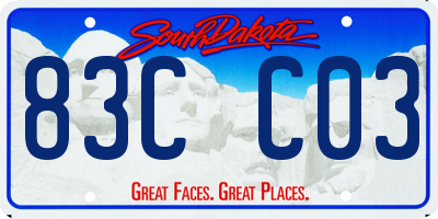 SD license plate 83CC03