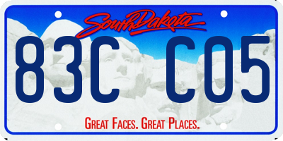 SD license plate 83CC05