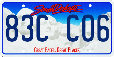 SD license plate 83CC06