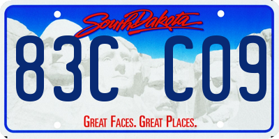 SD license plate 83CC09