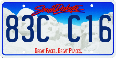 SD license plate 83CC16
