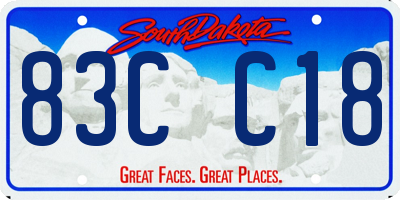 SD license plate 83CC18