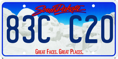 SD license plate 83CC20