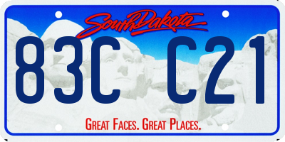 SD license plate 83CC21