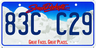 SD license plate 83CC29