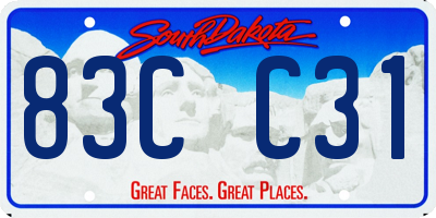 SD license plate 83CC31