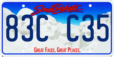 SD license plate 83CC35