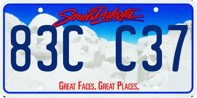 SD license plate 83CC37