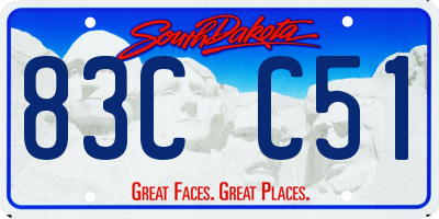 SD license plate 83CC51