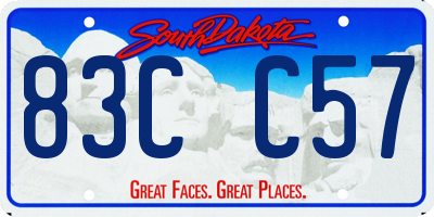SD license plate 83CC57