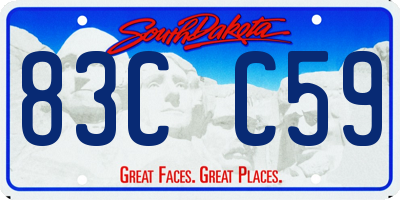 SD license plate 83CC59