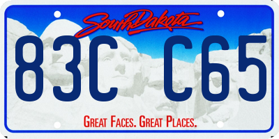 SD license plate 83CC65