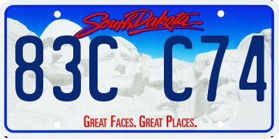 SD license plate 83CC74