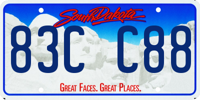 SD license plate 83CC88