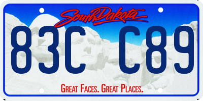 SD license plate 83CC89