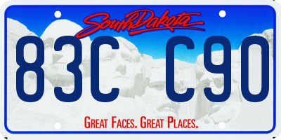 SD license plate 83CC90