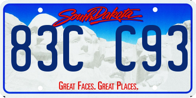 SD license plate 83CC93