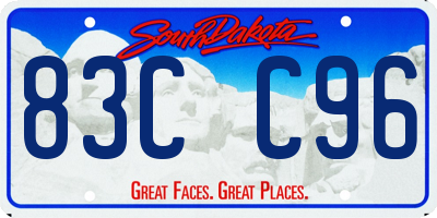 SD license plate 83CC96