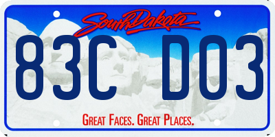 SD license plate 83CD03