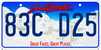 SD license plate 83CD25