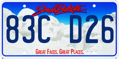 SD license plate 83CD26
