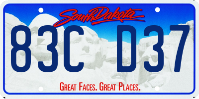 SD license plate 83CD37