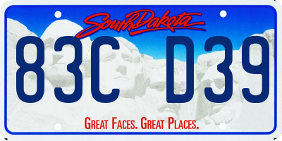 SD license plate 83CD39