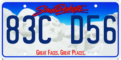 SD license plate 83CD56