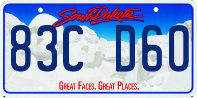 SD license plate 83CD60