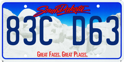 SD license plate 83CD63