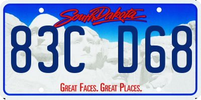 SD license plate 83CD68