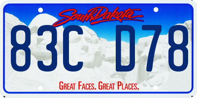 SD license plate 83CD78